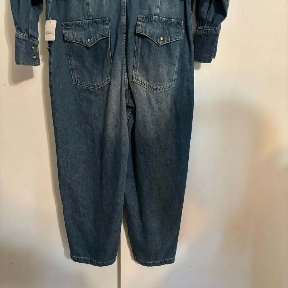 New Free People x Care FP Townes Jumpsuit in High Noon Size Small